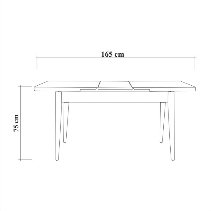 Hanah Home Vina 1048 - Juego de mesa extensible, sillas y banco en Nogal y Azul Oscuro